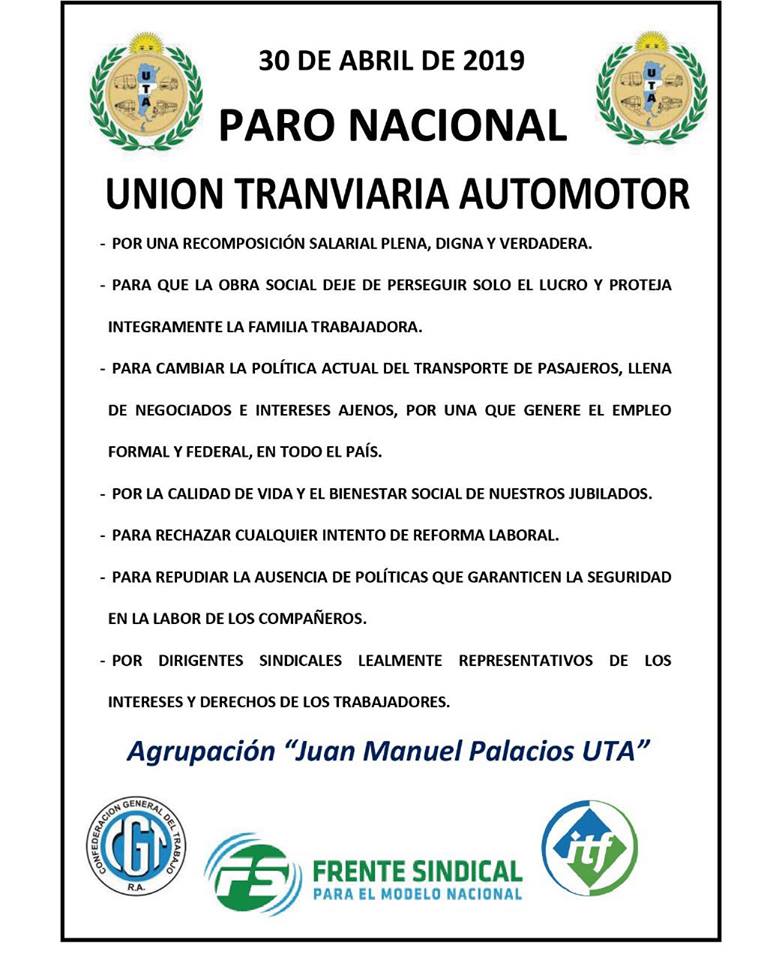Paro nacional 30 de abril