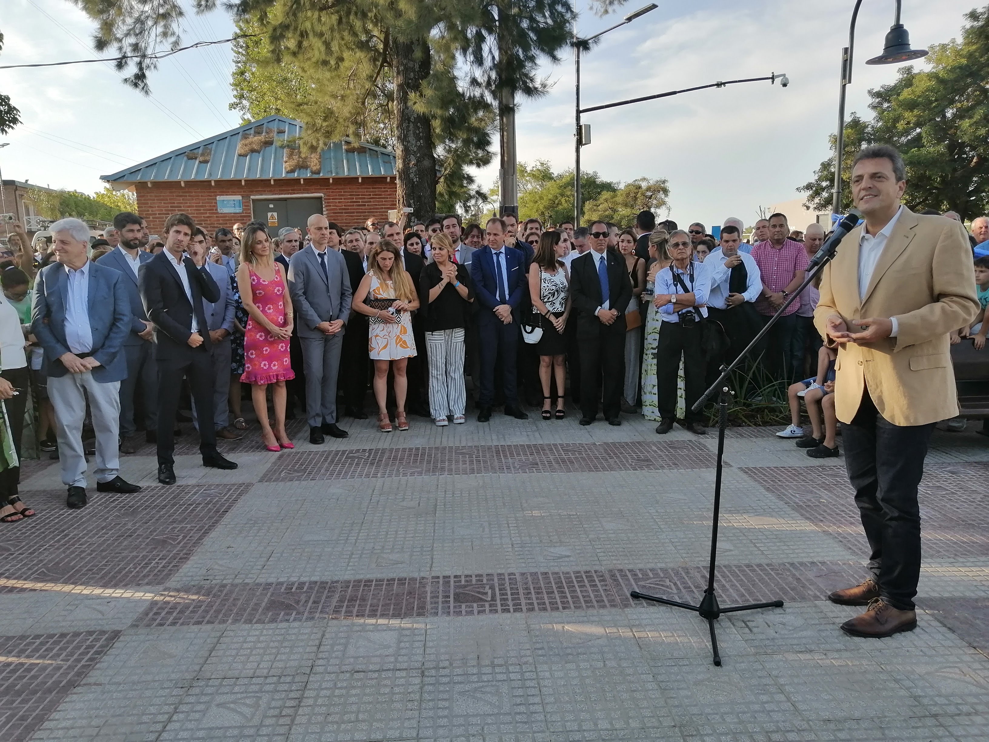 Sergio Massa en la inauguración de la costanera