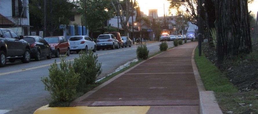 Se inauguró el circuito aeróbico de la calle Brandsen