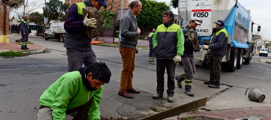 Mejoras en calles, veredas y cordones en Virreyes