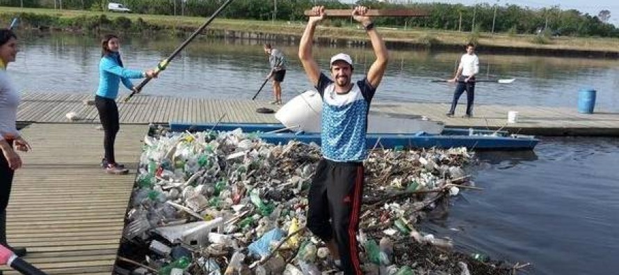 Se sacan entre 120 y 180 toneladas de basura diarias de la Pista Nacional de Remo