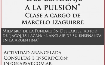 Clase de Marcelo Izaguirre en la sede de la Asociación de Psicoanálisis San Fernando – Tigre