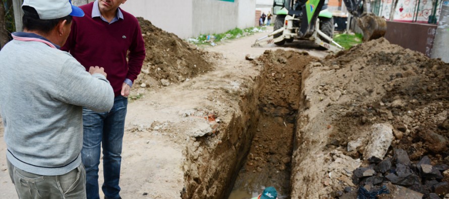 Obras hidráulicas en el barrio Alvear