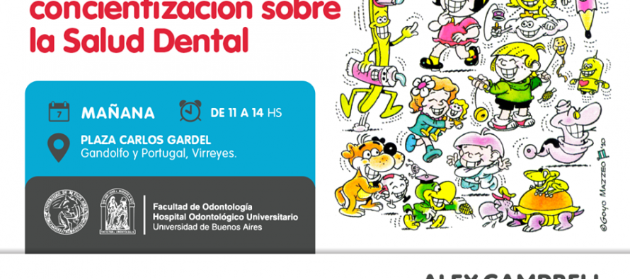 Móvil odontológico en la Plaza Carlos Gardel