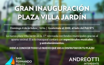 Se inaugura un nueva plaza en Villa Jardín