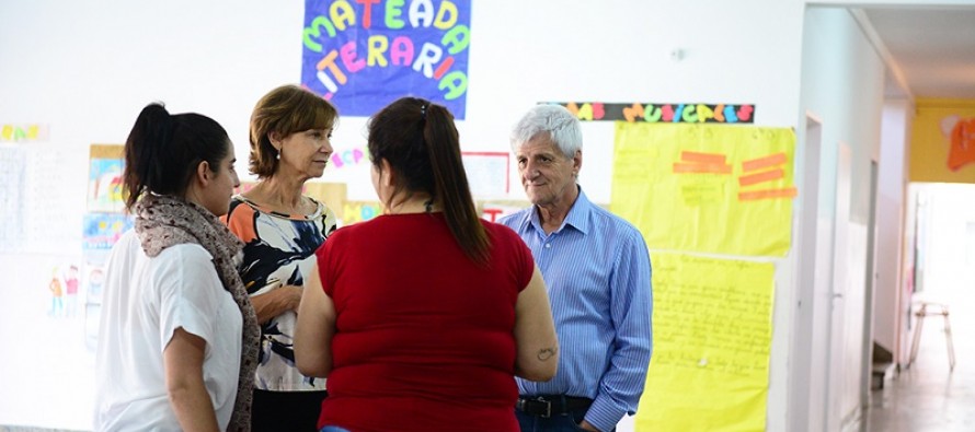 Andreotti visitó las reformas de las escuelas N° 38 y N° 17