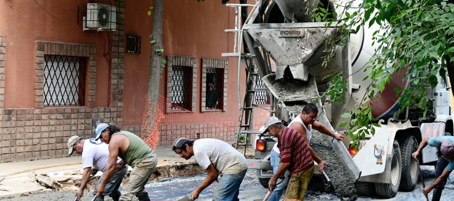 Se repavimentó parte de la calle Belgrano