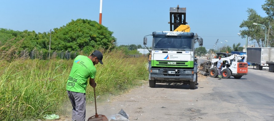 Tareas de limpieza en la Ruta Provincial N° 197