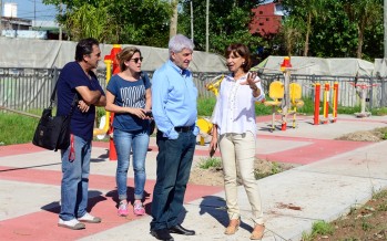 Avanzan las obras de reforma en la nueva Plaza Virgen de Luján