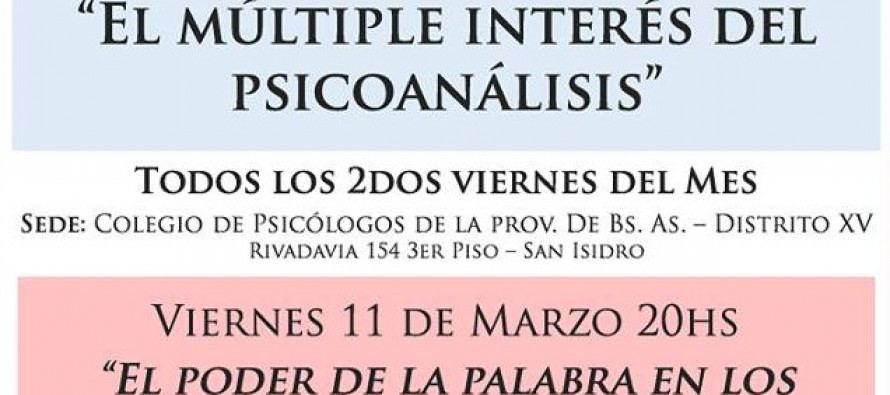 Charla gratuita en el Colegio de Psicólogos: “El poder de la palabra en los medios de comunicación”