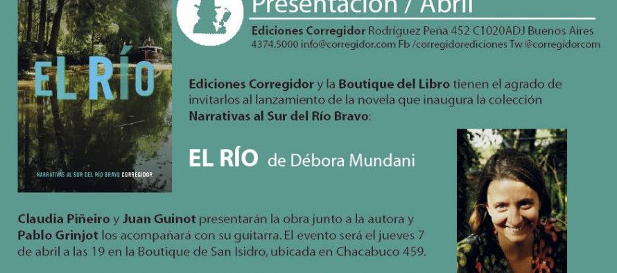 Se presenta la novela El Río de Débora Mundani en la Boutique de San Isidro