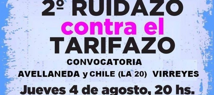 Hoy se realiza el “2° ruidazo contra el tarifazo” en Avellaneda y calle 20