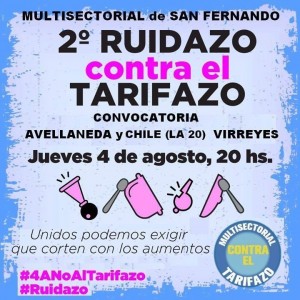 Ruidazo contra el tarifazo