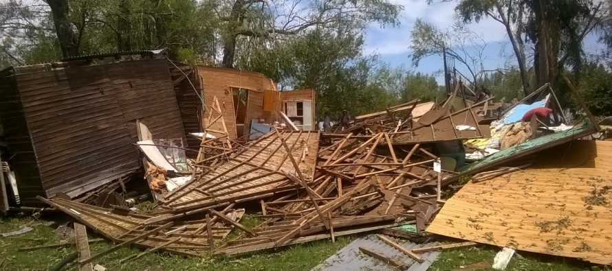 Tornado en el Delta destruyó casas y produjo graves destrozos