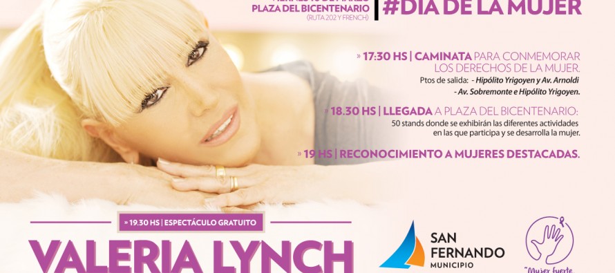 Valeria Lynch se presenta en la Plaza del Bicentenario en el marco del “Día de la Mujer”