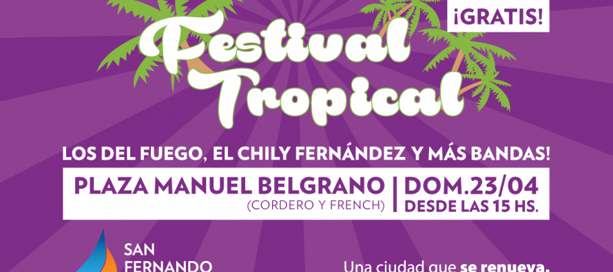 ‘Los del fuego’ y Chily Fernández, en el festival tropical que se realizará el próximo domingo en la plaza Manuel Belgrano