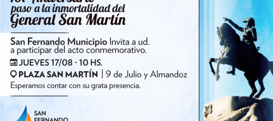 Mañana se conmemorará el 167° aniversario de la muerte del General San Martín