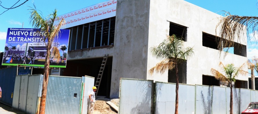 Avanza la construcción del nuevo edificio de Tránsito en Acceso y Urquiza