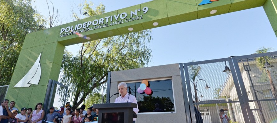 Se inauguró el Polideportivo N° 9 en el barrio Presidente Perón