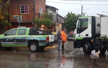 Operativo en nuestra ciudad frente al fuerte temporal