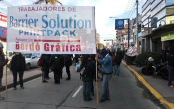 Nueva movilización de los trabajadores de Barrier en rechazo a los despidos