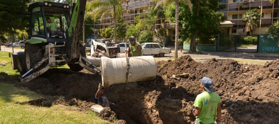 Amplían los desagües en el Bajo de nuestra ciudad