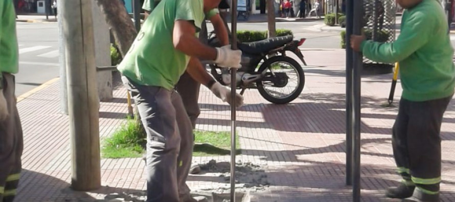 Comenzó la primera etapa de renovación del mobiliario urbano desde Sobremonte hasta la avenida Avellaneda