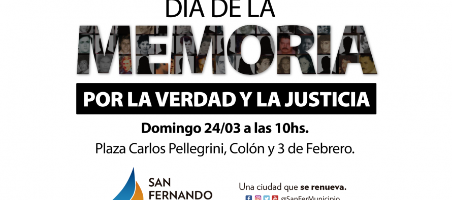 El domingo se conmemorará el Día de la Memoria, la Verdad y la Justicia en la Plaza Carlos Pellegrini