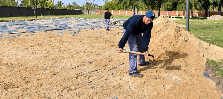 Nueva cancha para la práctica de deportes de playa en el Poli 1