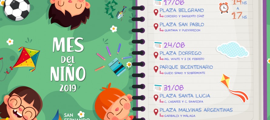 En agosto las plazas de nuestra ciudad festejan el ‘Mes del Niño’