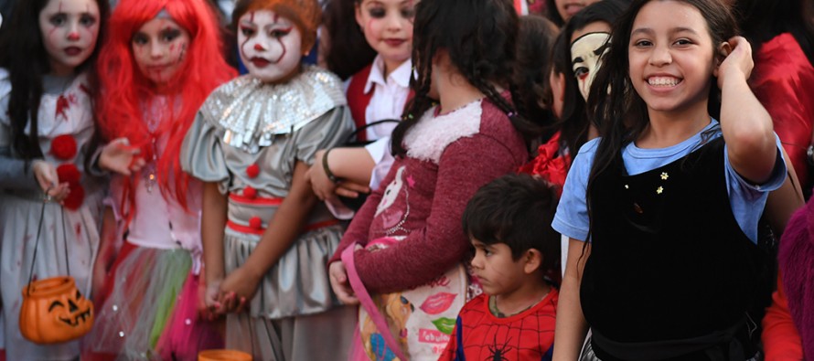 El barrio Fate festejó Halloween