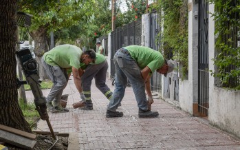 Renovación de las veredas de la calle Blanco Encalada