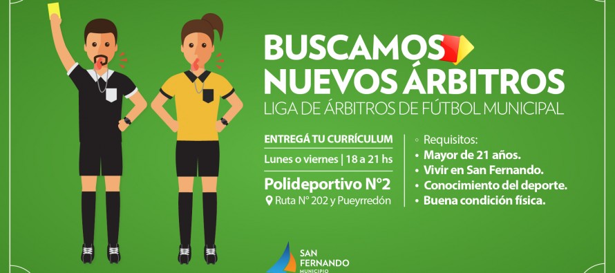 Abierta la convocatoria para formar una Liga de Árbitros de Fútbol Municipal