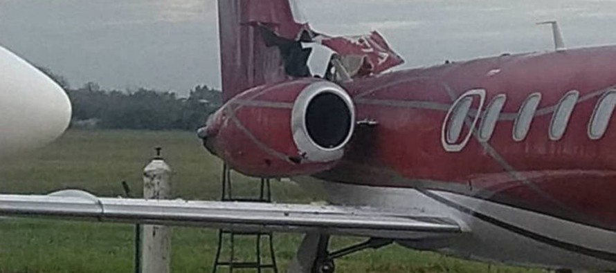 Explotó un avión sanitario en el aeropuerto y sospechan que fue por un sabotaje