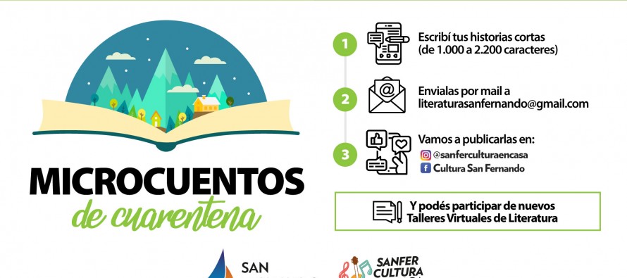 Abrió la convocatoria para escribir “Microcuentos de Cuarentena”