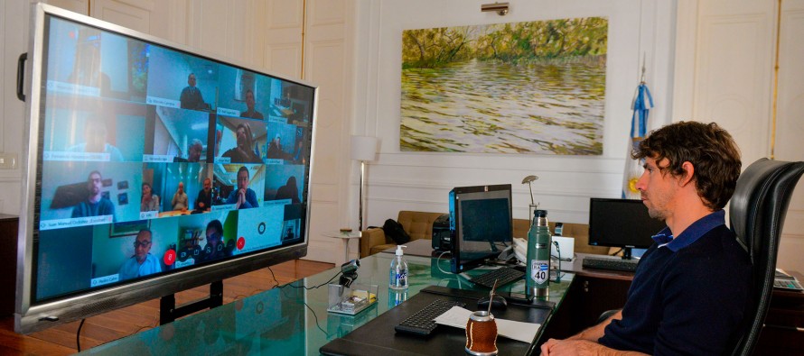 Juan Andreotti participó de una videoconferencia junto a intendentes y Pedro Cahn