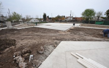 Avanza la construcción de una plaza en el barrio San Martín