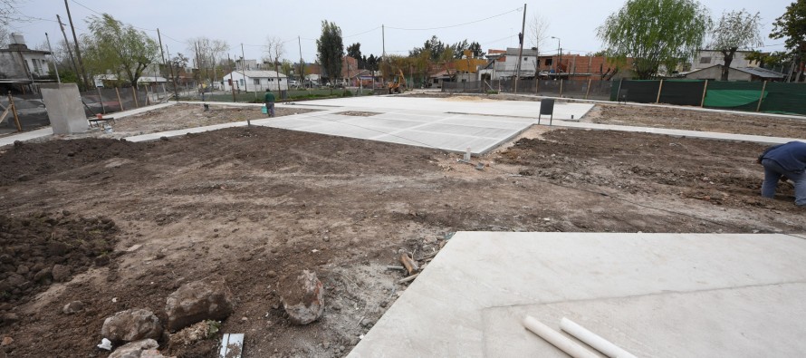 Avanza la construcción de una plaza en el barrio San Martín