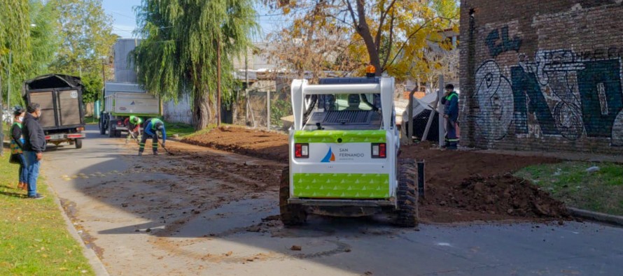 Operativo de limpieza y ordenamiento en el barrio Alsina