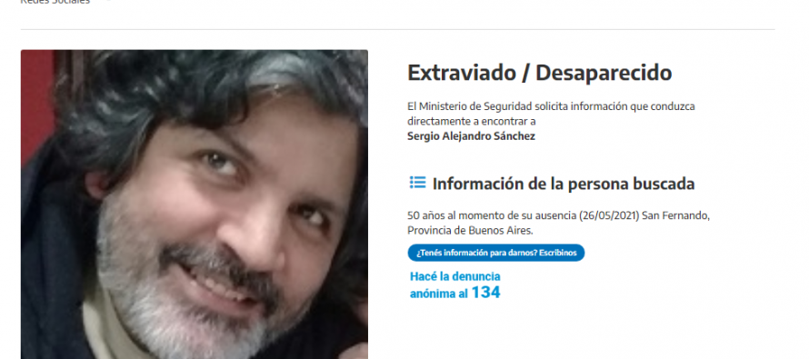 Se busca a Sergio Alejandro Sánchez, vecino de nuestra ciudad