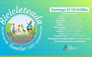 Este domingo se realiza la Bicicleteada Familiar 2021