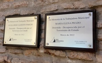 Homenaje a trabajadores municipales desaparecidos por la dictadura