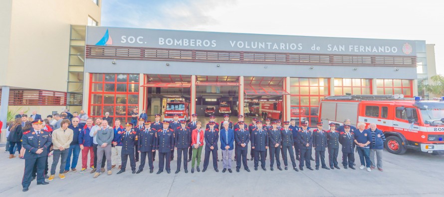 En el quinto aniversario de la inauguración del cuartel, los Bomberos homenajearon a Luis Andreotti