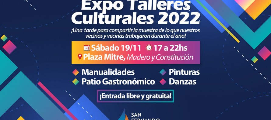 Expo Talleres Culturales 2022 en plaza Mitre