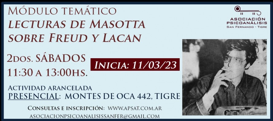 Se inicia el módulo temático ‘Lecturas de Masotta sobre Freud y Lacan’