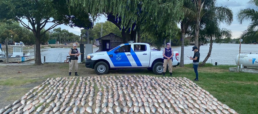 Prefectura detuvo una embarcación con pesca ilegal en Río Luján altura calle Alvear