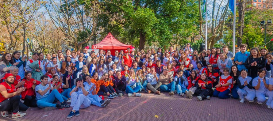 Cruz Roja San Fernando celebró en Plaza Mitre el 144° aniversario de la entidad