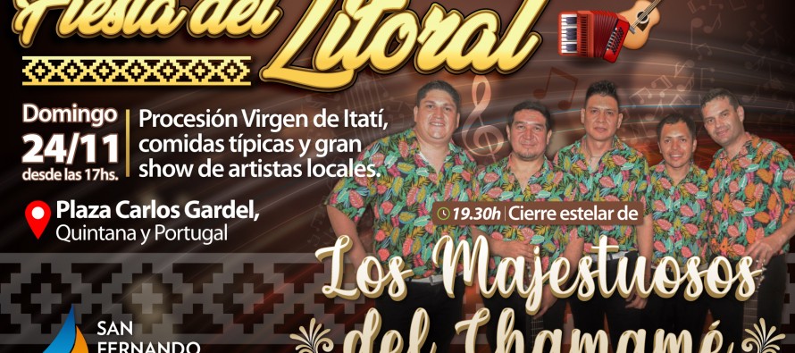 Nueva edición de la Fiesta del Litoral en la plaza Carlos Gardel